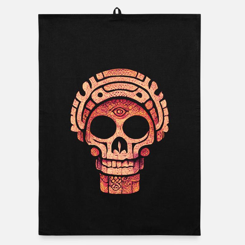 Tête de Mort Maya Torchon bio