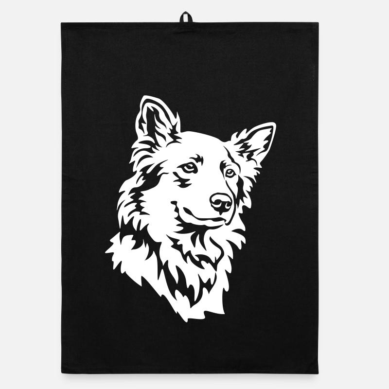 Harzer Fuchs Kopf "Black Edition" Organic Geschirrtuch