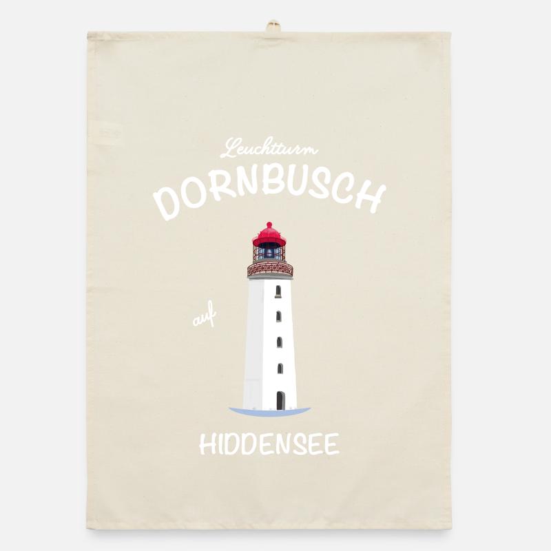 Leuchtturm Dornbusch auf der Insel Hiddensee Organic Geschirrtuch