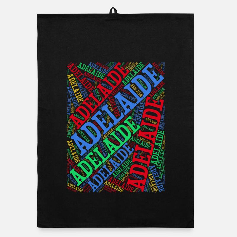 Adelaide t-shirt t-shirt word cloud gift idea Organic dish towel