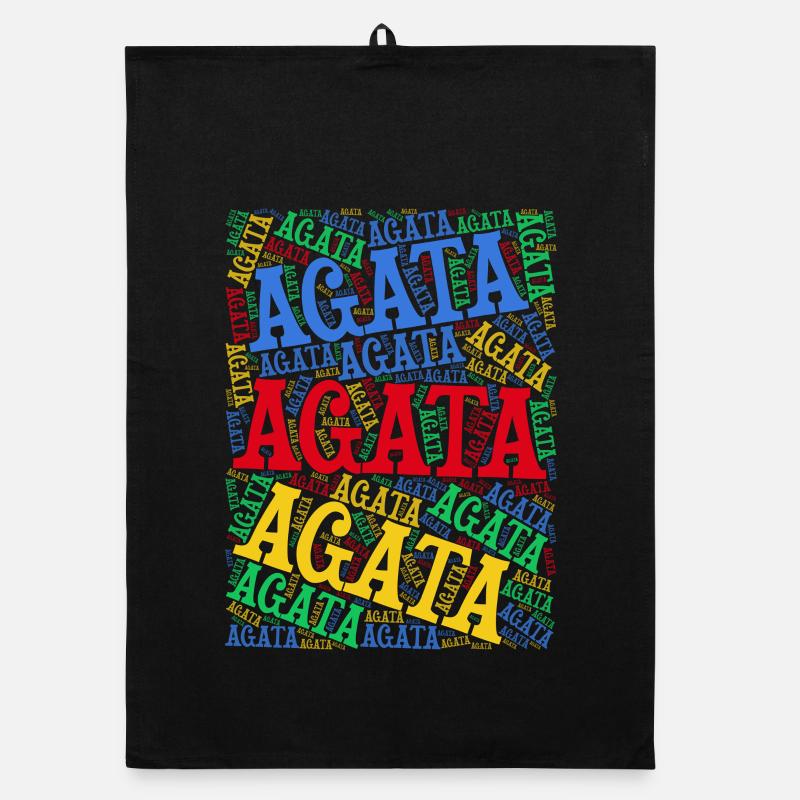 t-shirt Agata word cloud t-shirt gift idea Organic dish towel