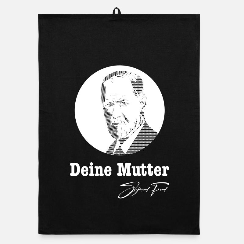 Deine Mutter Sigmund Freud Organic Geschirrtuch