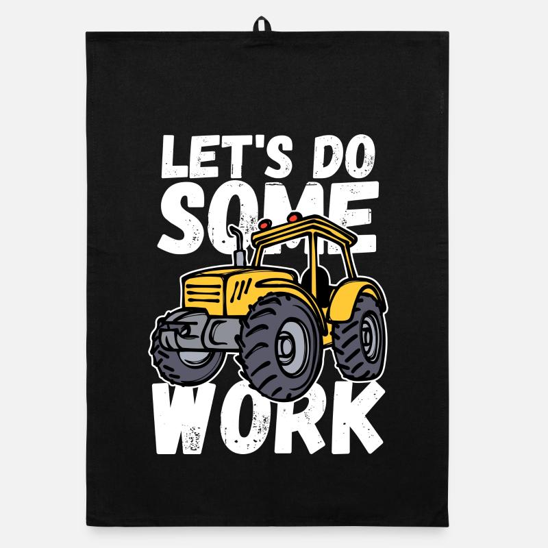 Farm Farmer Tractor Statement Field Tractor Organic dish towel