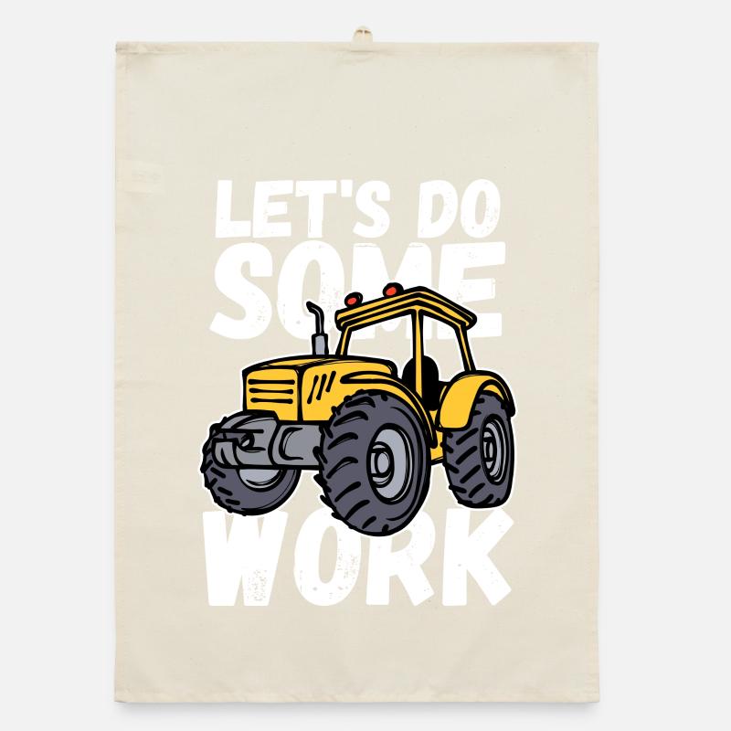 Farm Farmer Tractor Statement Field Tractor Organic dish towel
