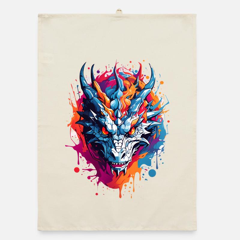 Coole Drache Organic Geschirrtuch