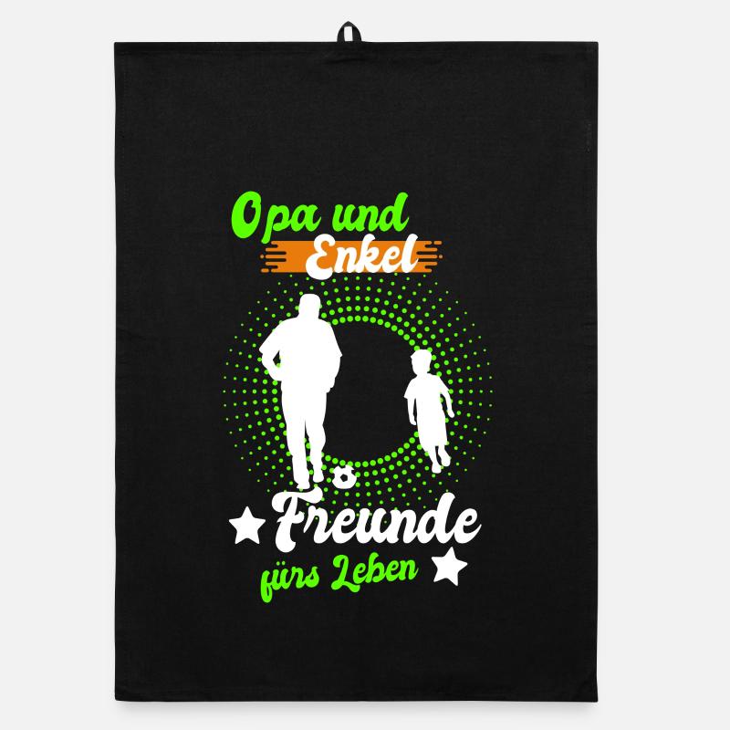 Opa und Enkel Freunde Organic Geschirrtuch