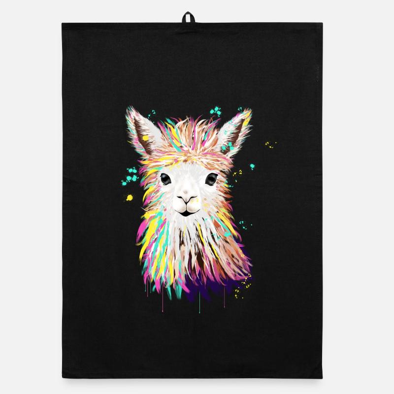 Lama Aquarelle Torchon bio