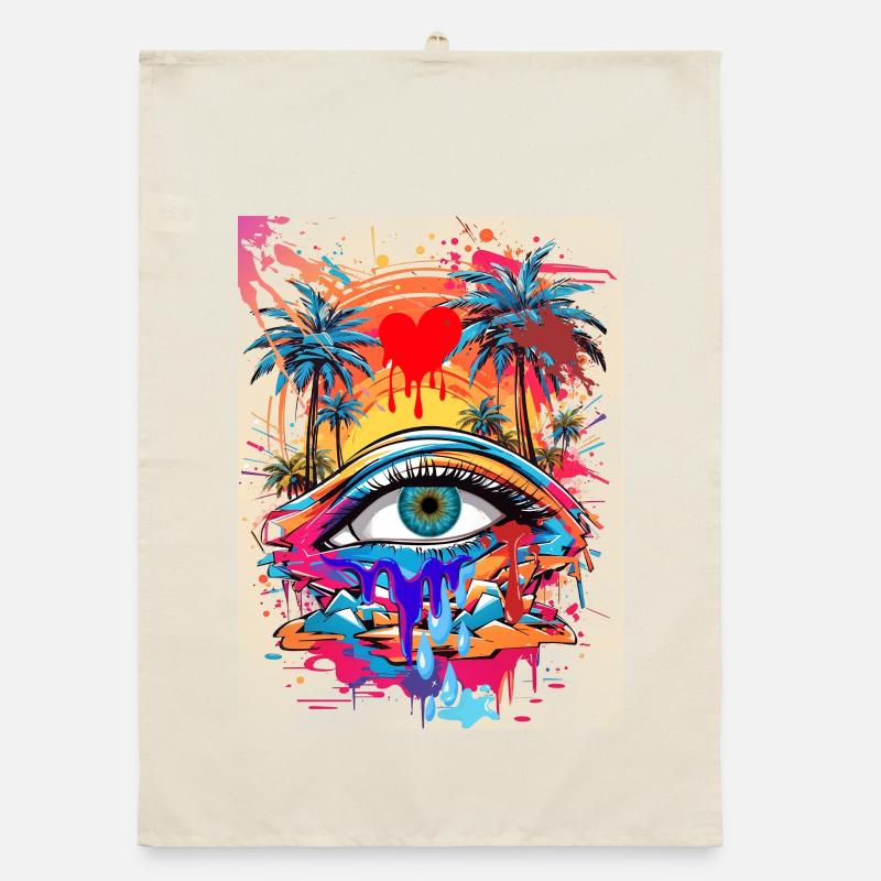 The earth is dripping Organic dish towel