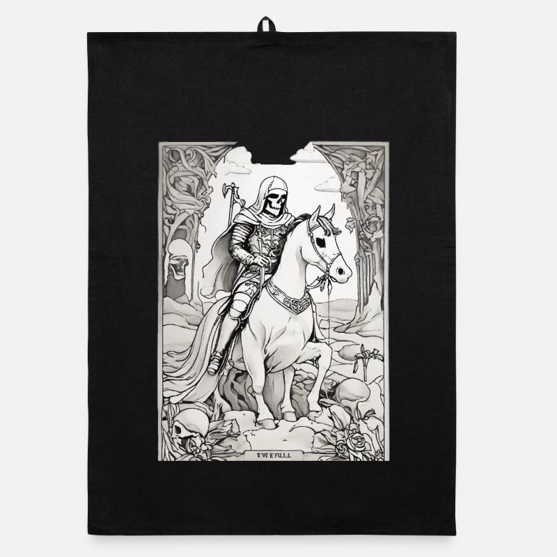 Todesreiter Tarot Illustration Organic Geschirrtuch