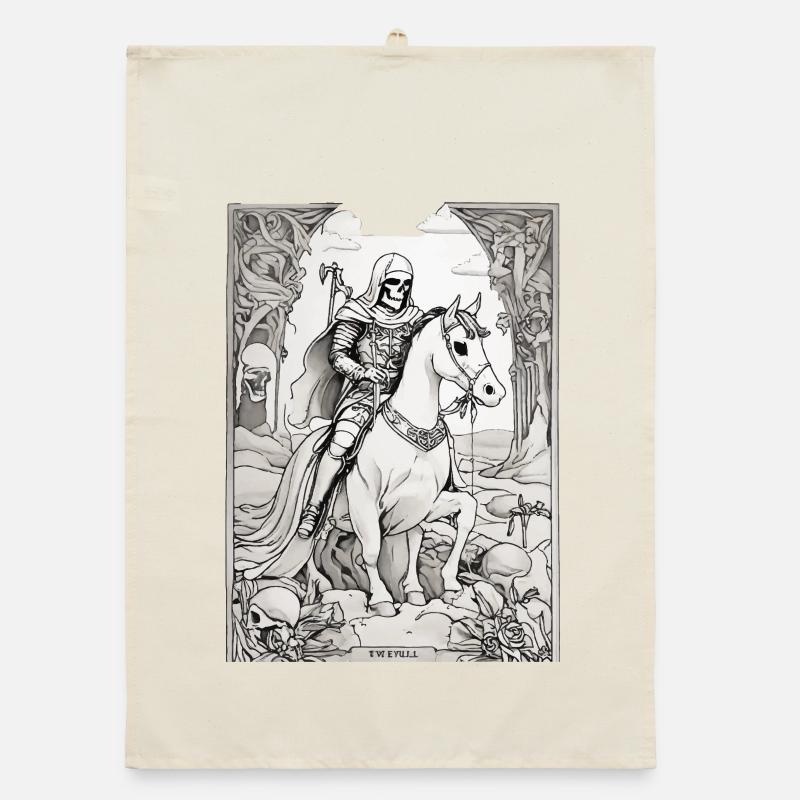 Todesreiter Tarot Illustration Organic Geschirrtuch