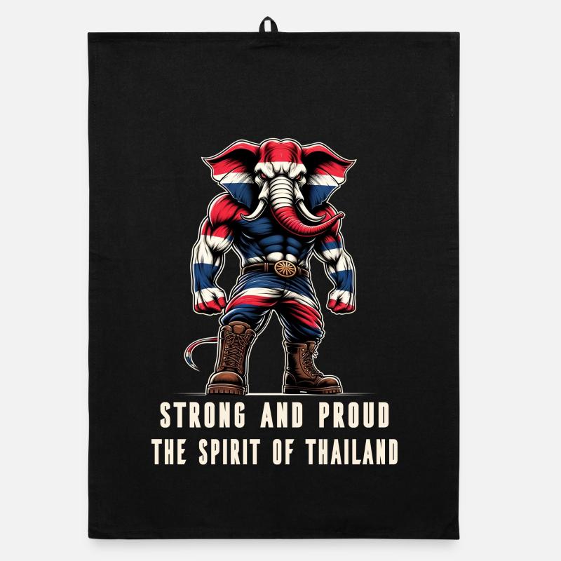 Drapeau de la Thaïlande, éléphant Torchon bio