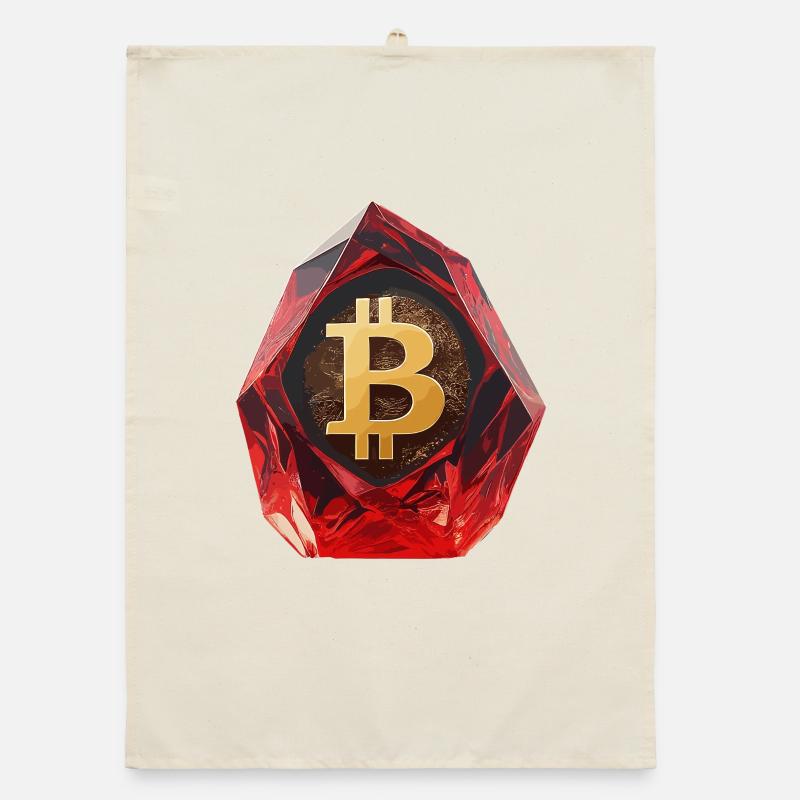 Bitcoin Crystal Design for Custom Printing Organic dish towel