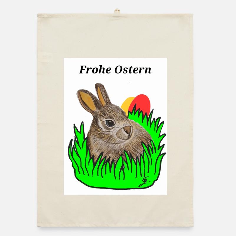 EG Bunny I Animal I Easter Bunny I Holiday I Gift Organic dish towel
