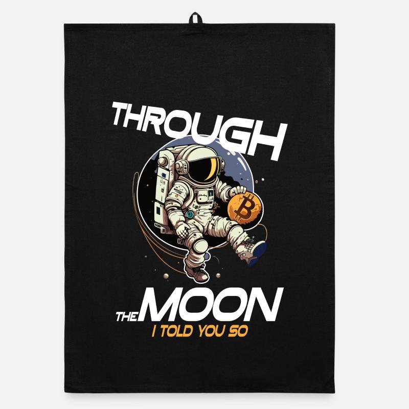 Bitcoin Maximalist To The Moon Astronaut Krypto  Organic Geschirrtuch