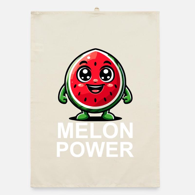 Illustration de pastèque heureuse Torchon bio
