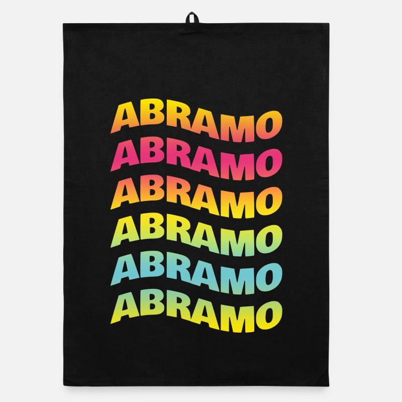 Abraham t-shirt text wave effect wave effect Organic dish towel