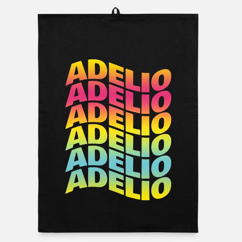 T-Shirt Adelio Text Welleneffekt Wellentext Organic Geschirrtuch