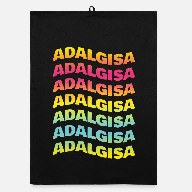 Adalgisa tshirt text wave effect t-shirt- Organic dish towel
