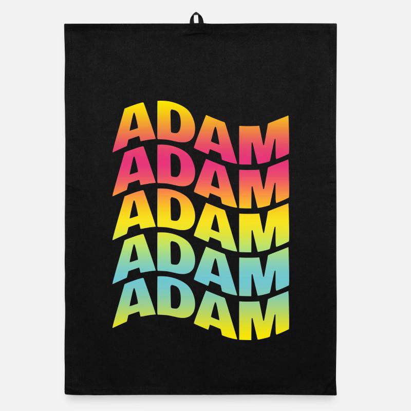 t-shirt Adam texte effet de texte ondulé Torchon bio