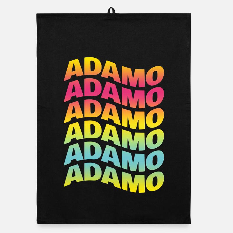 Adam t-shirt text wave effect t-shirt gift Organic dish towel