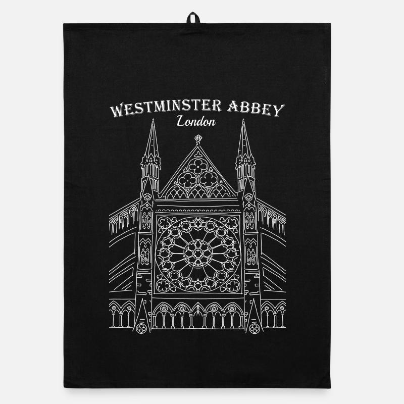 Londres, l’abbaye de Westminster, dessin de l’Angleterre Torchon bio