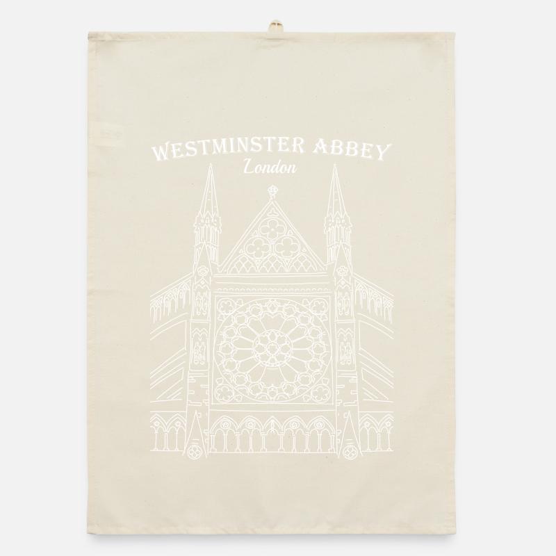 Londres, l’abbaye de Westminster, dessin de l’Angleterre Torchon bio