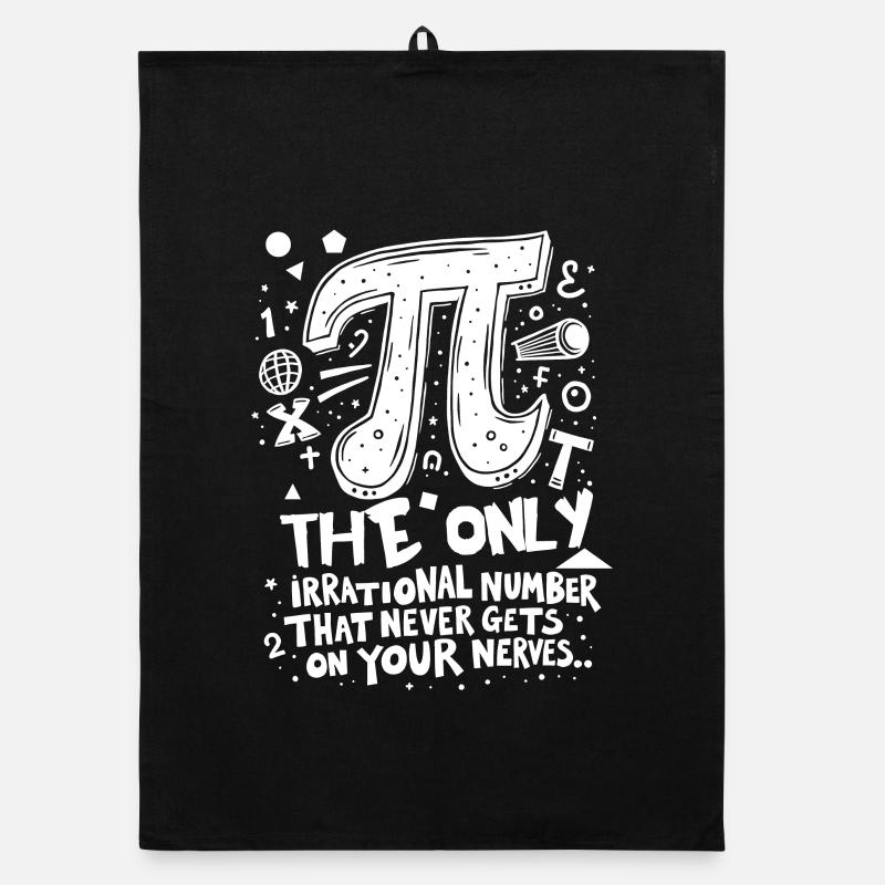Pi: the only irrational number Organic dish towel
