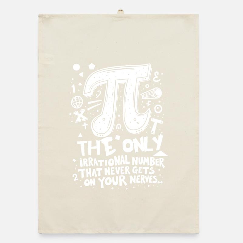 Pi: the only irrational number Organic dish towel