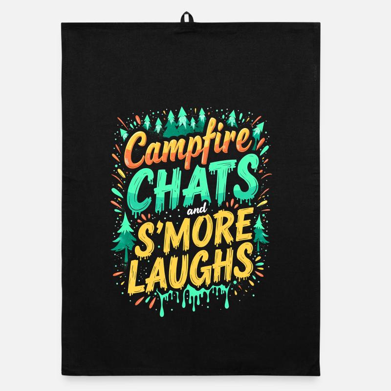CAMPFIRE CHATS AND S’MORE LAUGHS Organic dish towel