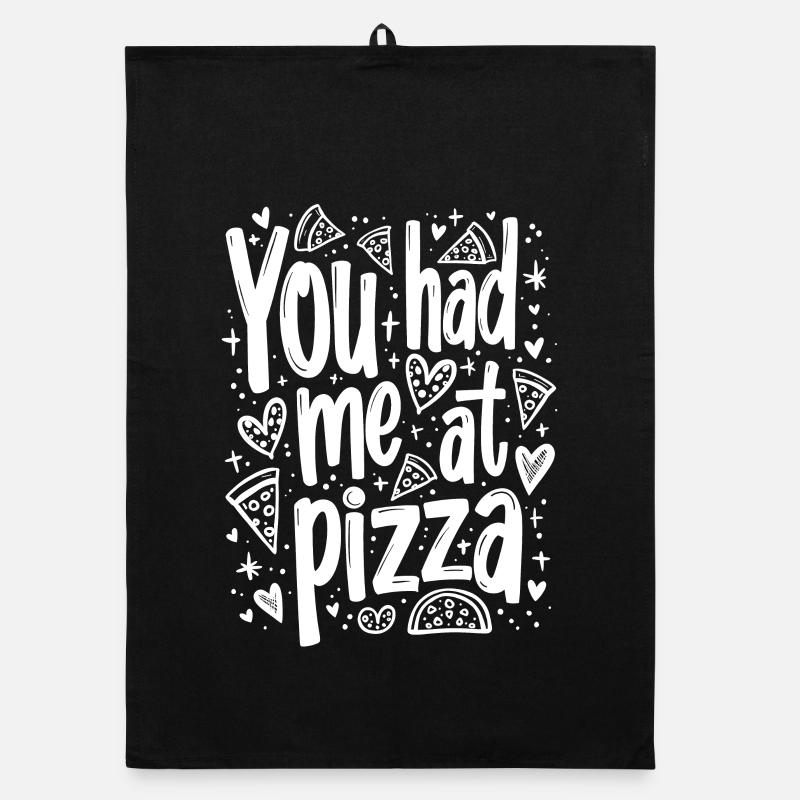 VOUS M’AVEZ EU À PIZZA Torchon bio