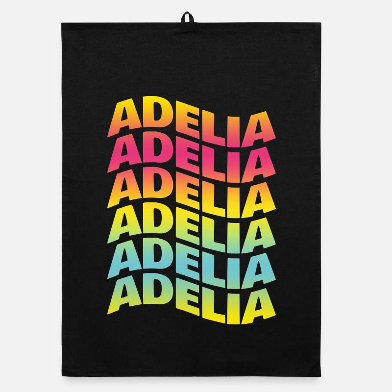 Adelia t-shirt t-shirt text wave effect Organic dish towel