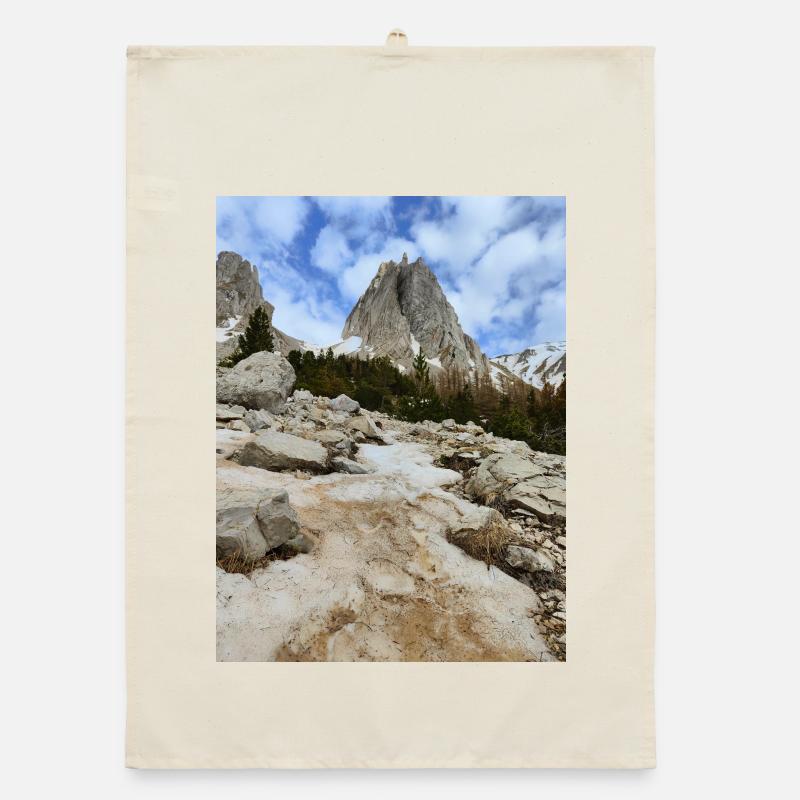 Snow-capped mountains Organic dish towel