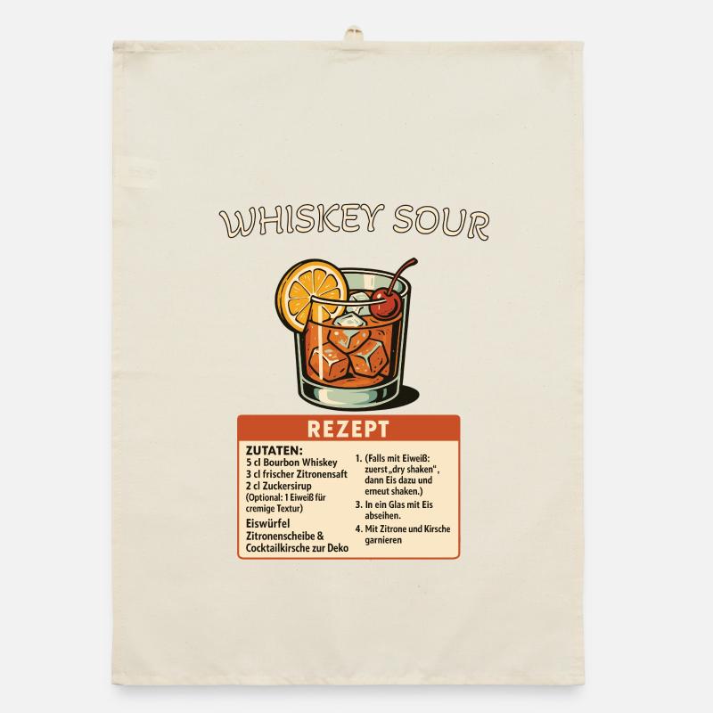 Whiskey Sour Organic dish towel