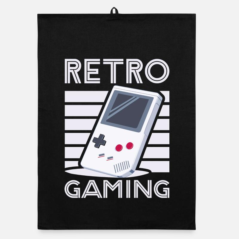 Rétro gaming 1 par Helfspawn - Torchon bio - noir