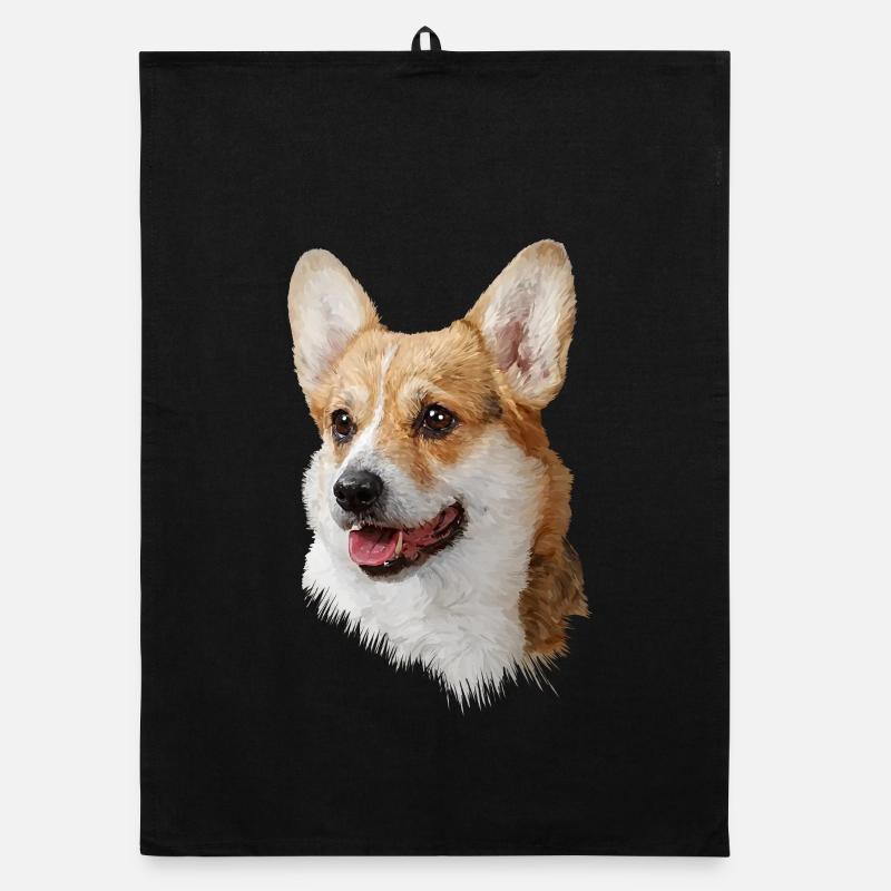 Welsh Corgi Pembroke Organic dish towel