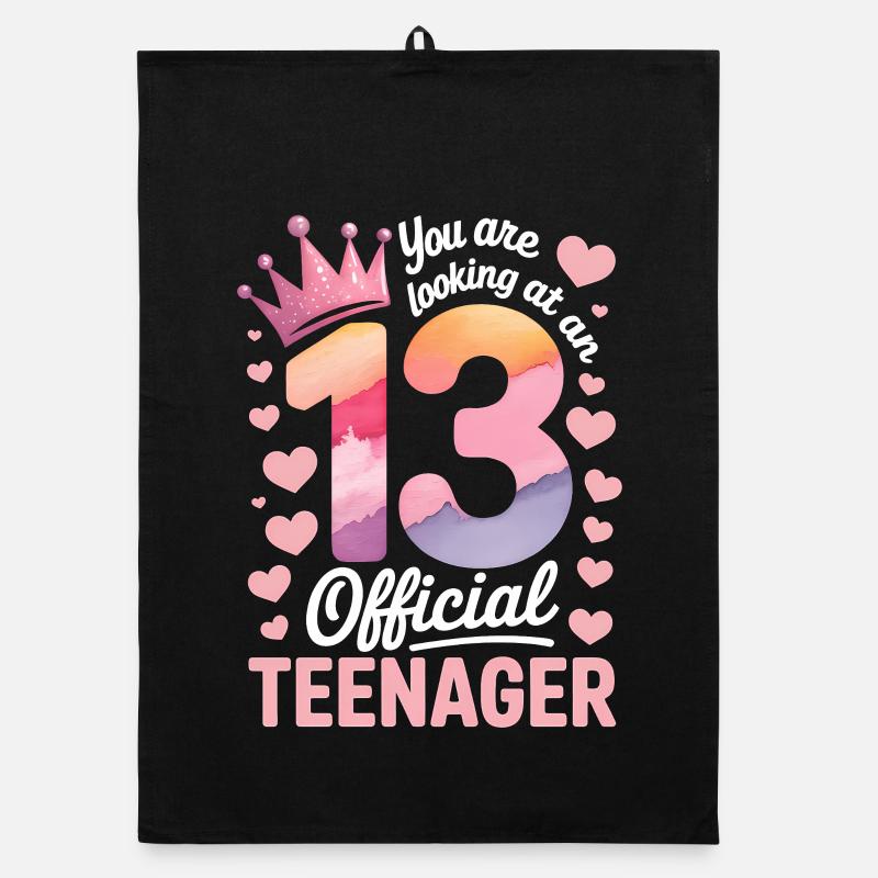 Cadeau d'anniversaire pour adolescent de 13 ans Torchon bio