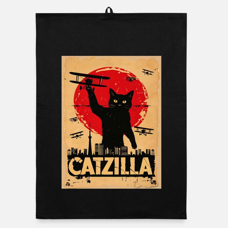 Chat guerrier dans le ciel de guerre Torchon bio