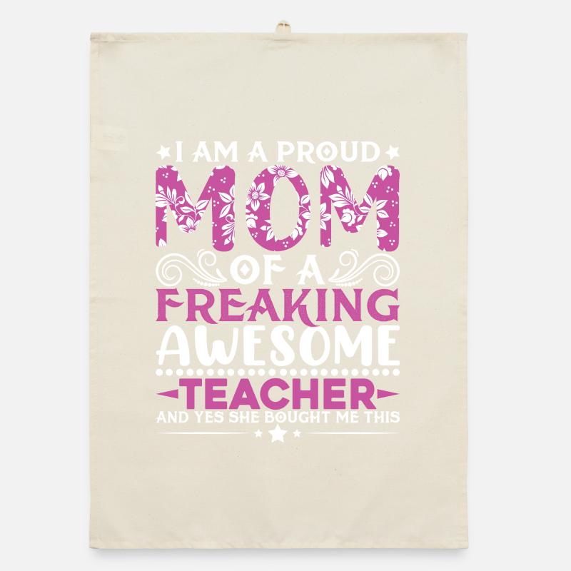 Stolze Lehrerinnen Botschaft  Organic Geschirrtuch