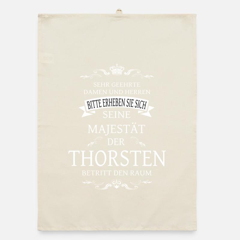 Sa Majesté Thorsten entre dans la pièce Torchon bio