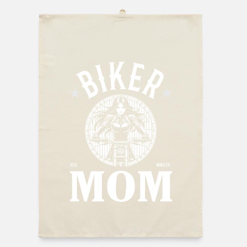 Biker Mom Design – Freedom & Pride Organic dish towel