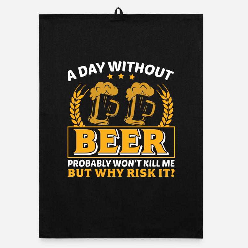 A day without beer risk Organic dish towel