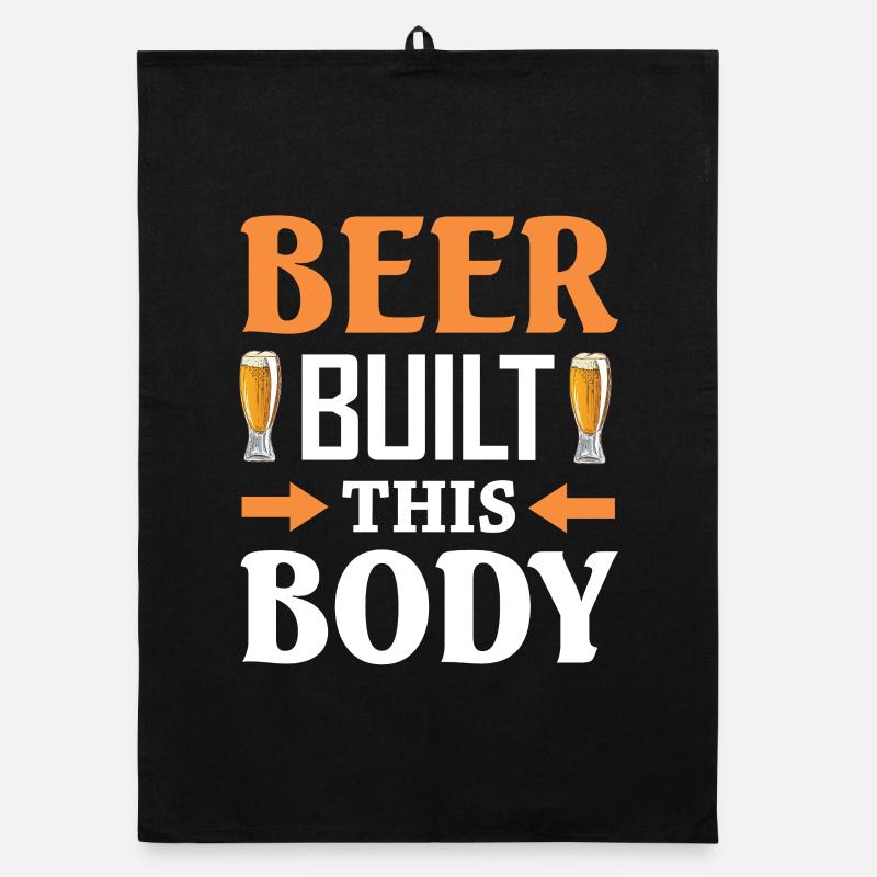 Beer built this body Organic dish towel