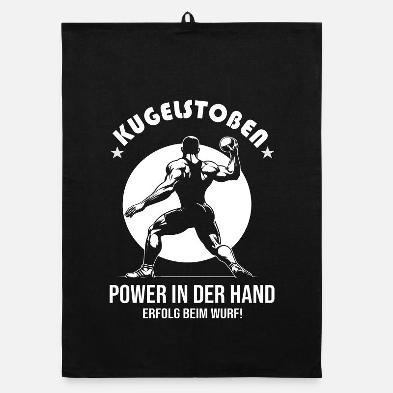 Kugelstoßen Design – Power & Erfolg Organic Geschirrtuch