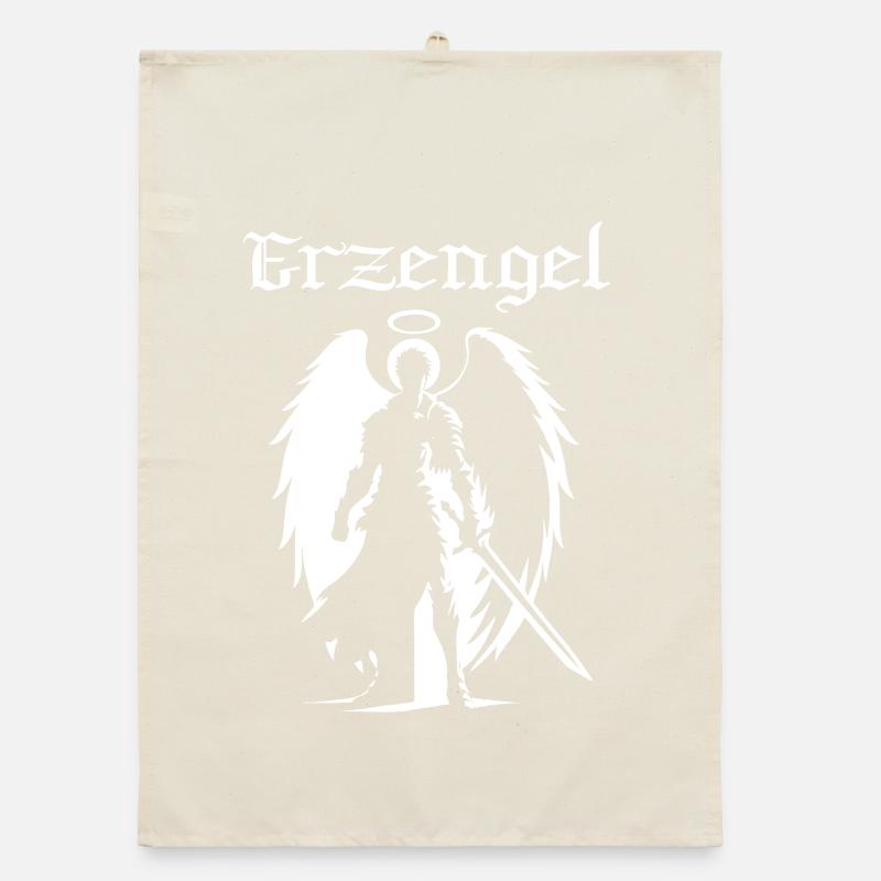 Conception de la silhouette de l’archange – Puissance céleste Torchon bio