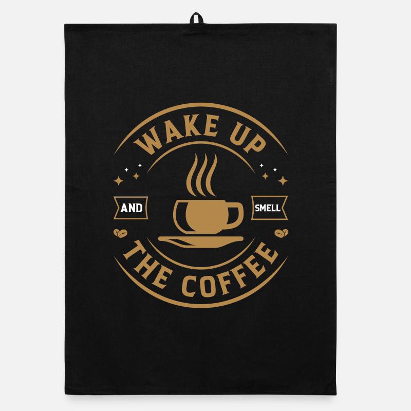 Wake up smell coffee Organic dish towel