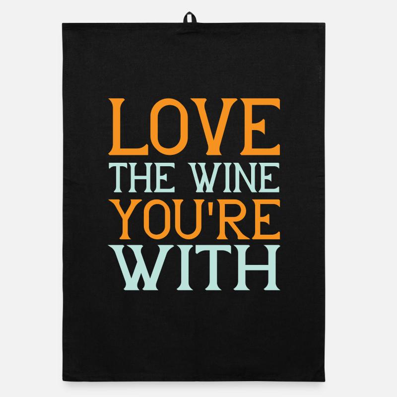 Love wine Organic Geschirrtuch