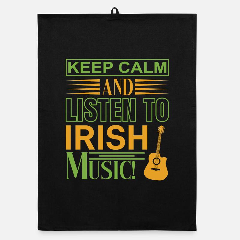 Keep calm listen irish music Organic Geschirrtuch