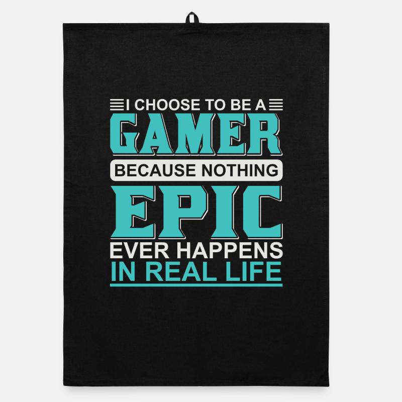 Gamer Episch Im Echtem Leben Organic Geschirrtuch