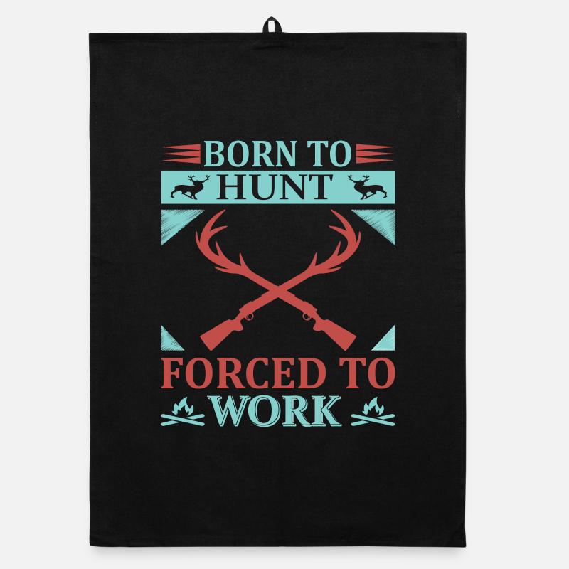 Né pour chasser, forcé de travailler Torchon bio