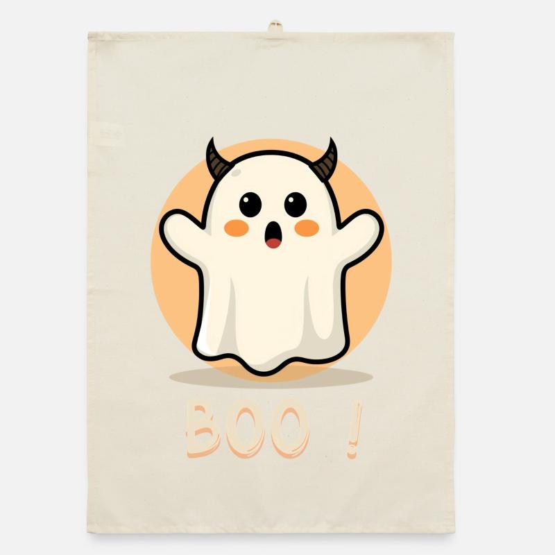 Buhruf! Ghost Halloween Decke Organic Geschirrtuch